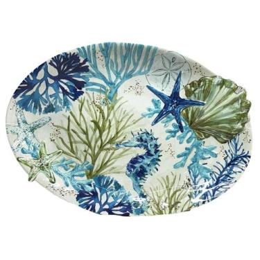 Imagem de Travessa em Melamina Concha do Mar Verde 45x32cm - ENTRECASA