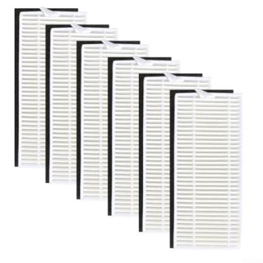 Imagem de AT800 Kit de filtro de acessórios de aspirador de pó robô, pacote com 6 filtros de substituição de papel para manter pisos limpos e higiênicos em casas com animais de estimação e crianças