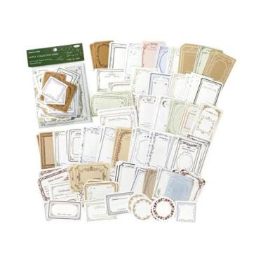 Imagem de Conjunto De Blocos De Notas Criativos Vintage 100 Peças DIY Para Scrap
