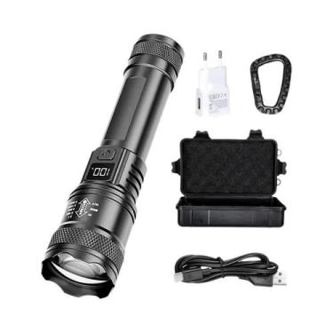 Imagem de Lanterna LED De Alta Potência 2000LM Recarregável Por USB, Tocha Tátic