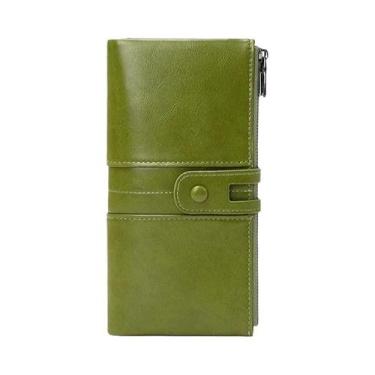 Imagem de Bolsa Feminina De Couro Macio Com Grande Capacidade E Bloqueio RFID, B