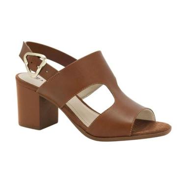 Imagem de Sandália Ramarim Feminina Salto Bloco Tira Larga Conforto Original -, 
