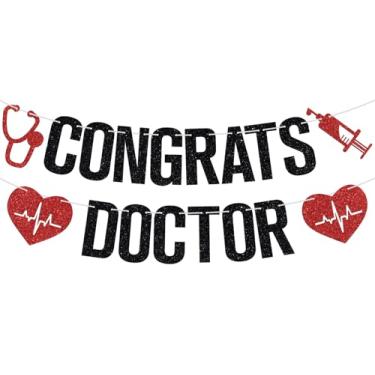 Imagem de Congrats Doctor Banner, Future Doctor, Congrats Grad White Coat, 2026 Medical College DR Degree Graduation Party Decorations Supplies