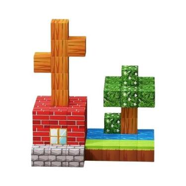 Imagem de Conjunto De Blocos Magnéticos Para Meninas 100 Peças Mundo Da Mineraçã