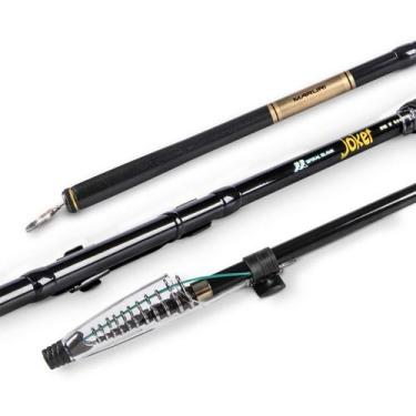 Imagem de Vara Telescópica Joker UltraLight Preta 2406 Com Passadores 2,40mts - 
