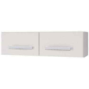 Imagem de Armário Aéreo de Geladeira 2 Portas 79 cm Lara Branco - Moblis Móveis,