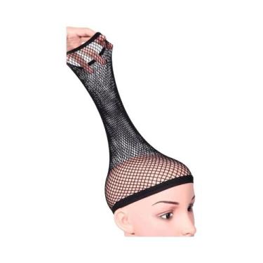 Imagem de Rede De Cabelo De Nylon Elástica Para Mulheres, Touca De Peruca Elásti