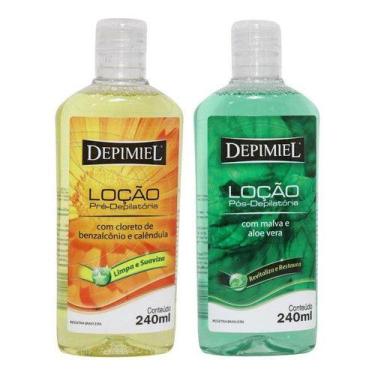 Imagem de Kit Loção Pré E Pós Depilatório Corporal Depimiel 240g
