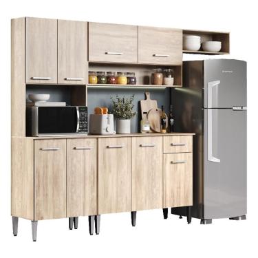 Imagem de Armário Cozinha Compacta Arizona Smart Carraro - Carvalho Carvalho