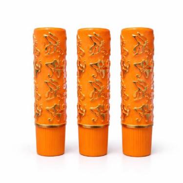 Imagem de Kit Com 3 Unidades Batom 24 Horas Bella Femme Longa Duração, Laranja