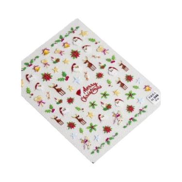 Imagem de Adesivos De Unha De Natal Com Floco De Neve Rosa, Decalques De Unha 5D