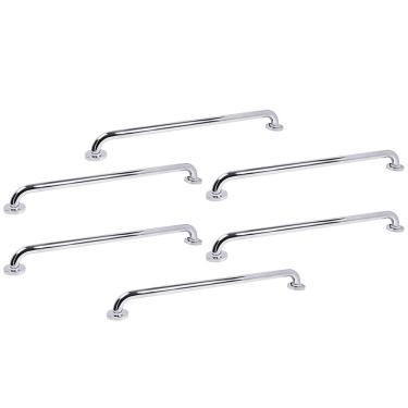 Imagem de Barra de Apoio Alca 80cm kit 6 Uni Acessibilidade Deficiente Cadeirante Idoso Box Banheiro Corrimao Seguranca Corredor