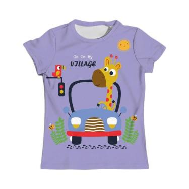 Imagem de Camiseta Gráfica De Dinossauro Para Meninos E Meninas, Manga Curta, Ro