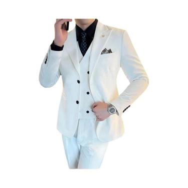 Imagem de Terno Formal Slim-fit Estilo Coreano De Três Peças Para Casamento, Ide