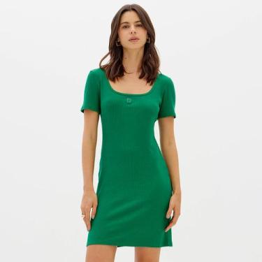 Imagem de Vestido Curto Easy Lança Perfume Manga Ou26 Verde Feminino, M