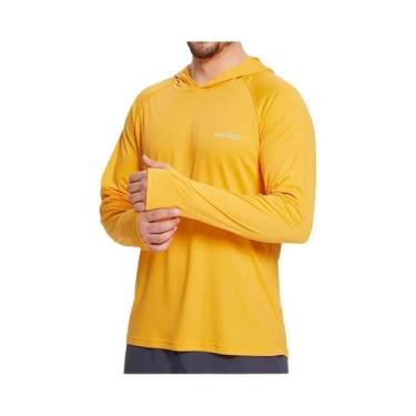 Imagem de Camiseta Com Capuz Masculina Leve E De Secagem Rápida Com Proteção Sol