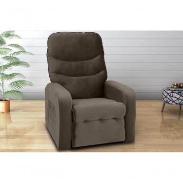 Imagem de Poltrona Reclinável Punto 1 Lugar Veludo Marrom Matrix