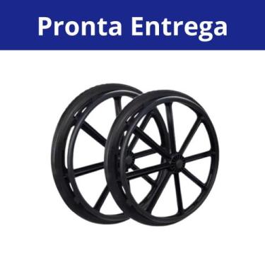 Imagem de Rodas Traseiras Aro 24 Para Cadeira de Rodas Maciça 02 Unidades - Prol
