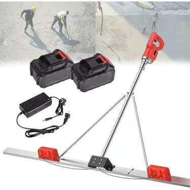 Imagem de Ferramenta vibratória de acabamento de concreto para mesa elétrica, 6000rpm 1,8m/2m Lâmina Mesa de concreto Estrutura fixa triangular Régua raspadora elétrica para processamento de concreto,