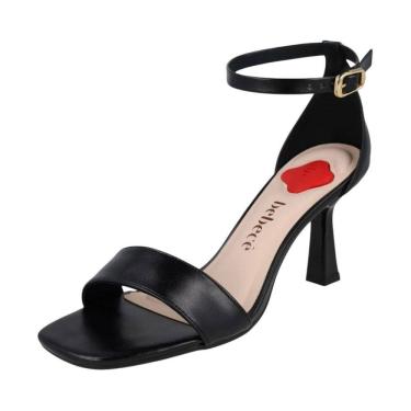 Imagem de Sandália Feminina Confortável Salto Taça Médio Leve Bebece