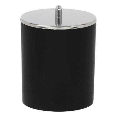 Imagem de Lixeira Banheiro 5l Preta Plastico 28x20x23cm Manual