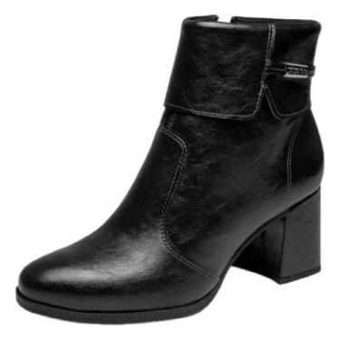 Imagem de Bota Dakota Cano Curto Salto Bloco REF:D2701, Preto, 38