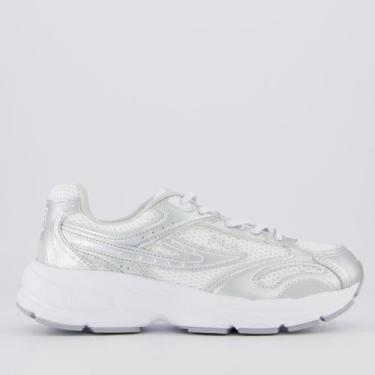 Imagem de Tenis Fila Runner 2K Feminino Prata e Branco, 35