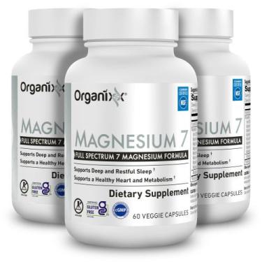 Imagem de Suplemento Organixx Magnésio 7 com Vitamina B6 180 Cápsulas