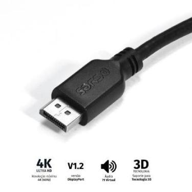 Imagem de Cabo Displayport 1.2 Pcyes - 2 Metros - Pdpm-2