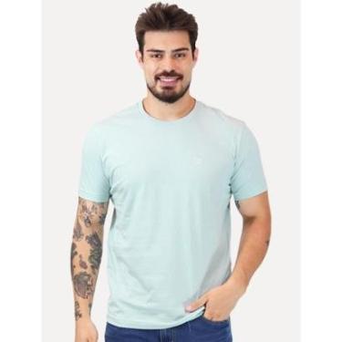 Imagem de Camiseta King & Joe Masculina Basic Script Peito Azul Claro-Masculino