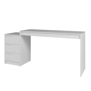 Imagem de Mesa Escrivaninha Branca Ajustável 3 Gavetas BRV - BRV Móveis