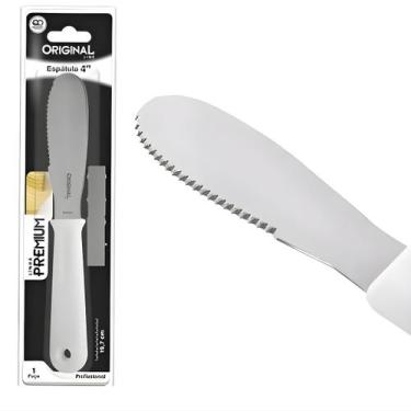 Imagem de Espátula Multiuso Aço Inox Manteiga Patê 2 Em 1 Linha Premium - Origin