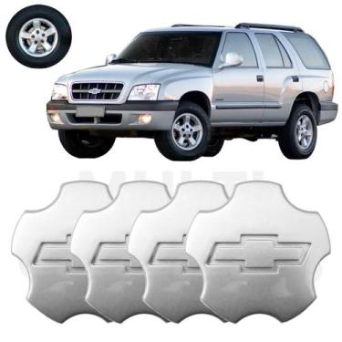 Imagem de 4x Calota Centro Roda GM Blazer Advantage Pitbull 03 a 08 - Chevrolet