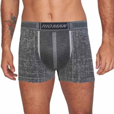 Imagem de Cueca Masculina DelRio Boxer kit com 2 Peças Cinza - BX5431, P