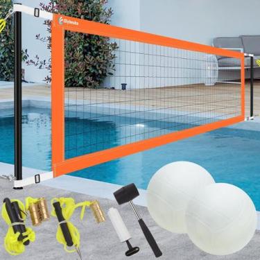 Imagem de Conjunto de redes de voleibol de piscina Olybeaka Easy Set Up 15 pés a