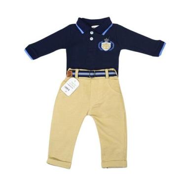 Imagem de Roupa Bebê Masculina Elegante Estilo Social Infantil Premium do 0 aos 