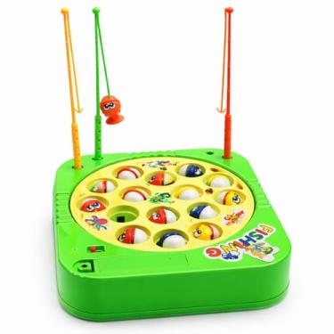 Imagem de Jogo Pesca Maluca Infantil Eletrônico Pega Peixe Giratorio Brinquedo Interativo Divertido Educativo para Criancas