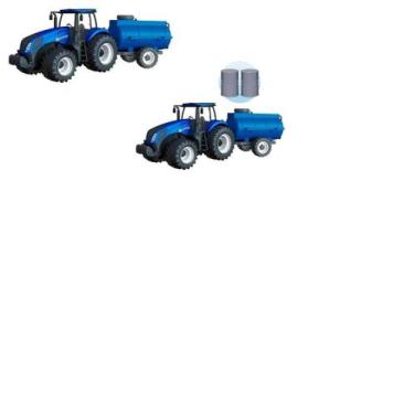 Imagem de Trator Infantil New Holland Agriculture Tanque Usual - Usual Brinquedo