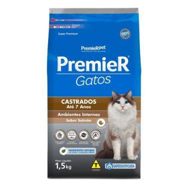 Imagem de Ração Premier Gatos Castrado 6 meses a 6 anos sabor Salmão 1,5 Kg - PR