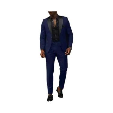 Imagem de Terno Slim Fit Masculino De Alta Qualidade Para Casamento, Traje Forma