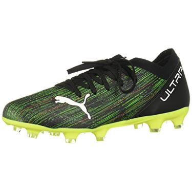 Imagem de PUMA - Tênis masculino Ultra 3,2 Fg/Ag, Alerta Puma preto-puma branco-amarelo, 11.5