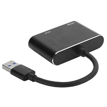 Imagem de Adaptador VGA, USB3.0 para adaptador VGA/HDMI 5 Gbps Super-velocidade USB 3.0 Interface HDMI e VGA portas fêmeas 1920 x 1080p portátil para conversor de energia