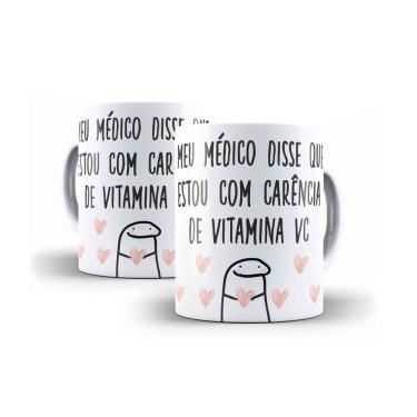 Imagem de Caneca Porcelana Humor Flork Meu Médico Disse Que Estou Com Carência de Vitamina vc