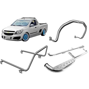 Imagem de KIT QUEBRA MATO+ESTRIBO+SANTO ANTONIO PICK-UP MONTANA CROMO