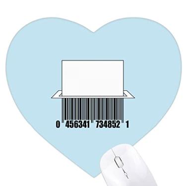 Imagem de Mousepad de borracha para corte de código de barras com coração para esmagamento