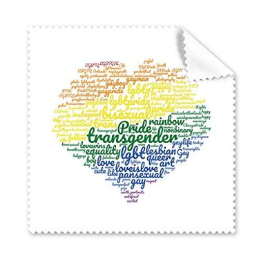 Imagem de Rainbow Heart Love LGBT Pano de limpeza de tela de telefone limpador de 5 peças