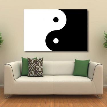 Imagem de Quadro decorativo Ing Iang com Tela de Tecido