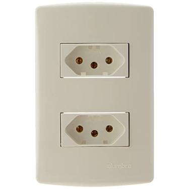 Imagem de Conjunto com 2 Tomadas, Alumbra, Siena 6083, Branco