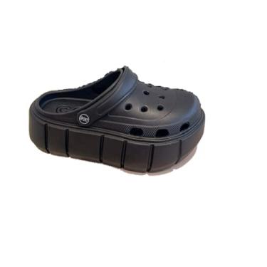 Imagem de SHABADUER Sandália feminina antiderrapante de verão sapatos de jardim modernos e confortáveis, Preto 1, 36