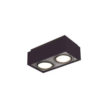 Imagem de Spot de Sobrepor Newline Box para 2 Lâmpadas AR111 GU10 Bivolt Preto